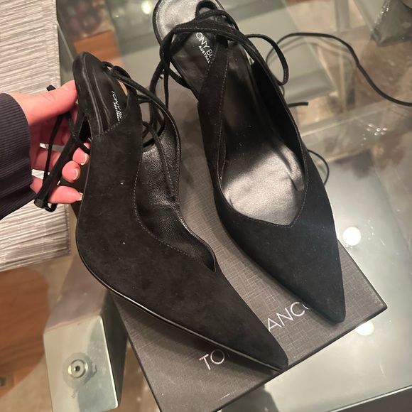 TONY BIANCO GLINT Black SUEDE Women's Heels size 9 - Picture 8 of 9